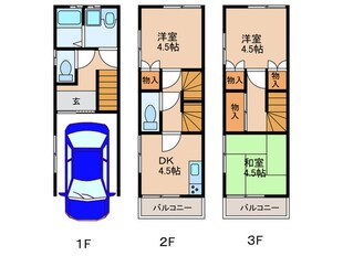 守口市東町二丁目戸建の物件間取画像